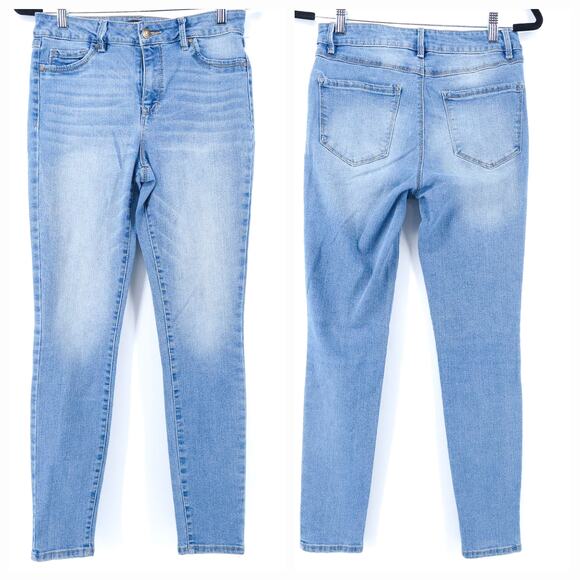 Blue Spice Womens 7 Normcore Light Academia Cotton Stonewash Stretch Skinny Jean - Picture 1 of 11